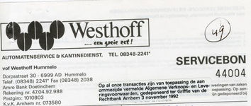 0684-0979 Westhoff... een goeie zet! Automatenservice & kantinedienst