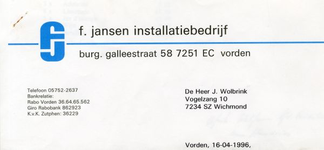 0684-0982 F. Jansen installatiebedrijf