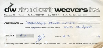 0684-1009 DW drukkerij Weevers B.V
