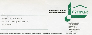 0684-1026 Van Zeeburg Makelaars- o.g. en assurantiekantoor