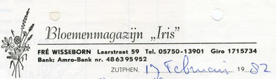 0684-1117 Bloemenmagazijn 'Iris', Fré Wisseborn