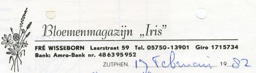 0684-1117 Bloemenmagazijn 'Iris', Fré Wisseborn