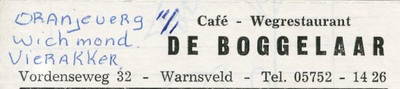 0684-1118 Café - wegrestaurant 'De Boggelaar'