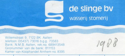 0684-1132 de Slinge B.V. Wasserij Stomerij