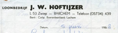0684-1133 Loonbedrijf J.W. Hoftijzer