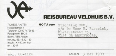 0684-1142 Reisbureau Veldhuis B.V