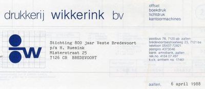 0684-1145 Drukkerij Wikkerink B.V. Offset Boekdruk Lichtdruk Kantoormachines