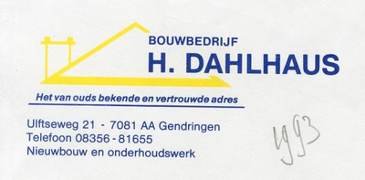 0684-1212 Bouwbedrijf H. Dahlhaus