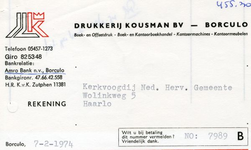 0684-1292 Drukkerij Kousman B.V. Boek- en Offsetdruk Boek- en kantoorhandel Kantoormachines Kantoormeubelen