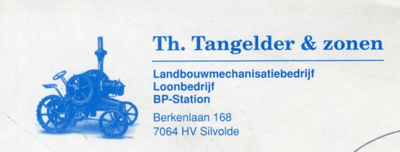 0684-1303 Th. Tangelder & Zonen Landbouwmechanisatiebedrijf Loonbedrijf BP-Station
