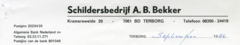 0684-1331 Schildersbedrijf A.B. Bekker