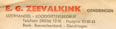 0684-1355 E,G. Zeevalking IJzerhandel - Loodgietersbedrijf