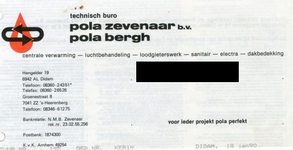 0684-1435 Technisch buro POLA BV centrale verwarming - luchtbehandeling - loodgieterswerk - sanitair - electra - dakbedekking