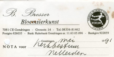 0684-1437 B. Bresser Bloemsierkunst