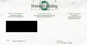 0684-1465 Bonsen & Reuling Accountant-administratieconsultant Federale-belastingadviseur