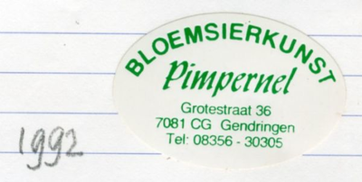 0684-1553 Bloemsierkunst Pimpernel