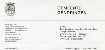 0684-1556 Gemeente Gendringen
