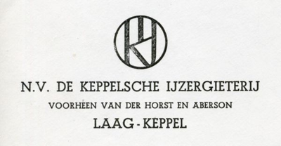 0684-1618 N.V. De Keppelsche IJzergieterij voorheen van der Horst en Aberson
