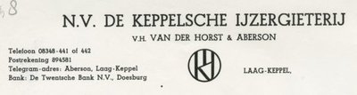 0684-1619 N.V. De Keppelsche IJzergieterij