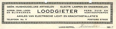 0684-1652 Loodgieter Geëm. huishoudelijke artikelen Electr. lampen en onderdelen Koper-, zink-, lood- en blikwerken ...