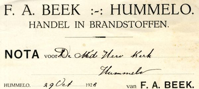 0684-1656 F.A. Beek Handel in Brandstoffen
