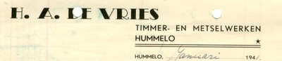 0684-1659 H.A. de Vries Timmer- en Metselwerken