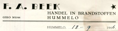 0684-1678 F.A. Beek Handel in brandstoffen