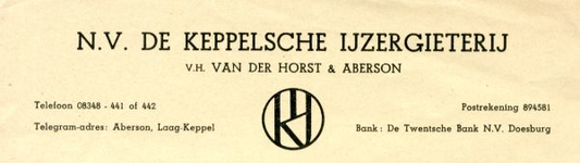 0684-1698 N.V. De Keppelsche IJzergieterij v/h van der Horst & Aberson