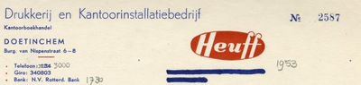 0684-1730 Drukkerij en Kantoorinstallatiebedrijf Heuff Kantoorboekhandel