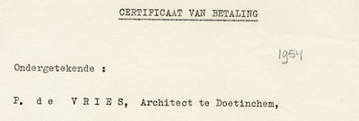 0684-1739 P. de Vries Architect