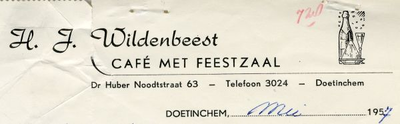 0684-1743 H.J. Wildenbeest Café met Feestzaal