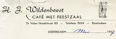 0684-1744 H.J. Wildenbeest Café met Feestzaal