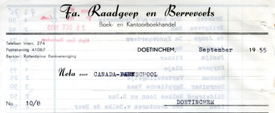 0684-1803 Fa. Raadgeep & Berrevoets Boek- en kantoorboekhandel