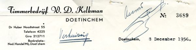 0684-1855 Timmerbedrijf W.D. Kolkman