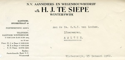 0684-2877 NV Aannemers- en wegenbouwbedrijf v.h. H.J. te Siepe