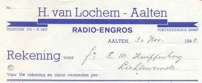 00014 H. van Lochem. Radio-engros