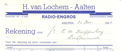 00019 H. van Lochem. Radio-engros