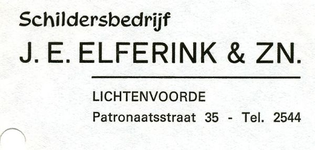 00273 Schildersbedrijf J.E. Elferink & Zoon