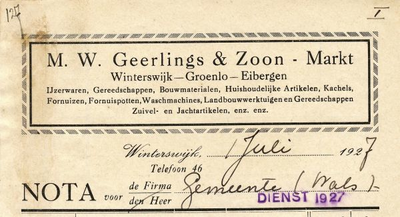 00890 M.W. Geerlings. Winterswijk, Groenlo, Eibergen