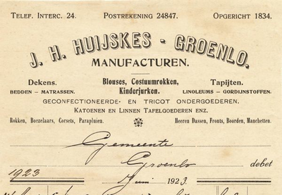 00893 J.H. Huiskes. Manufacturen