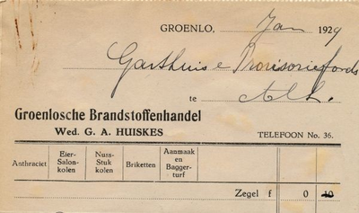00911 Groenlosche Brandstoffenhandel Wed. G.A. Huiskes