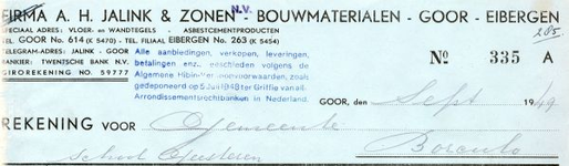 01172 Firma A.H. Jalink & Zonen. Bouwmaterialen