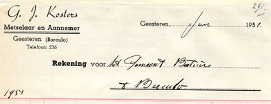 01195 G.J. Kosters. Metselaar en aannemer