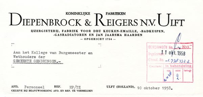 01445 Koninklijke Fabrieken Diepenbrock & Reigers N.V.