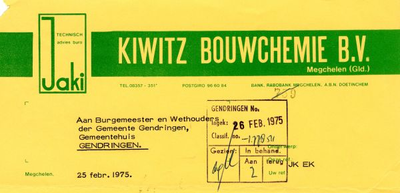 01454 Kiwitz Bouwchemie B.V./Technisch Adviesburo Jaki