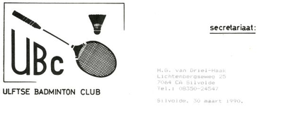 01491 UBC Ultse Badminton Club