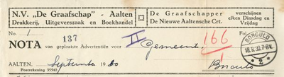 01721 N.V. De Graafschap , drukkerij, uitgeverszaak en boekhandel