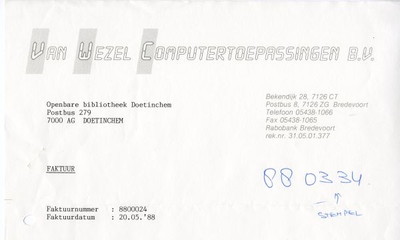 02129 Van Wezel Computertoepassingen b.v.