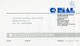 02130 RIAL, divisie electronische beveiliging b.v.