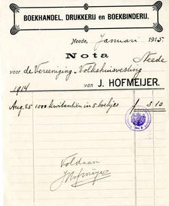 0849-03152 J. Hofmeijer, boekhandel, drukkerij en boekbinderij